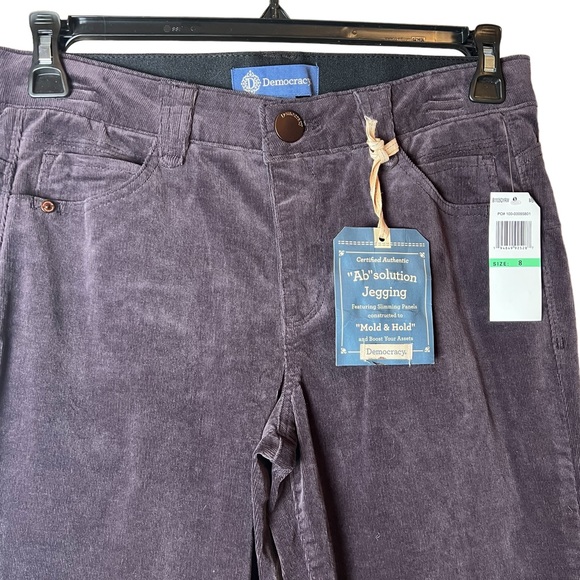 Democracy Corduroy Purple Jeggings Ab Solutions Pants - Picture 3 of 12
